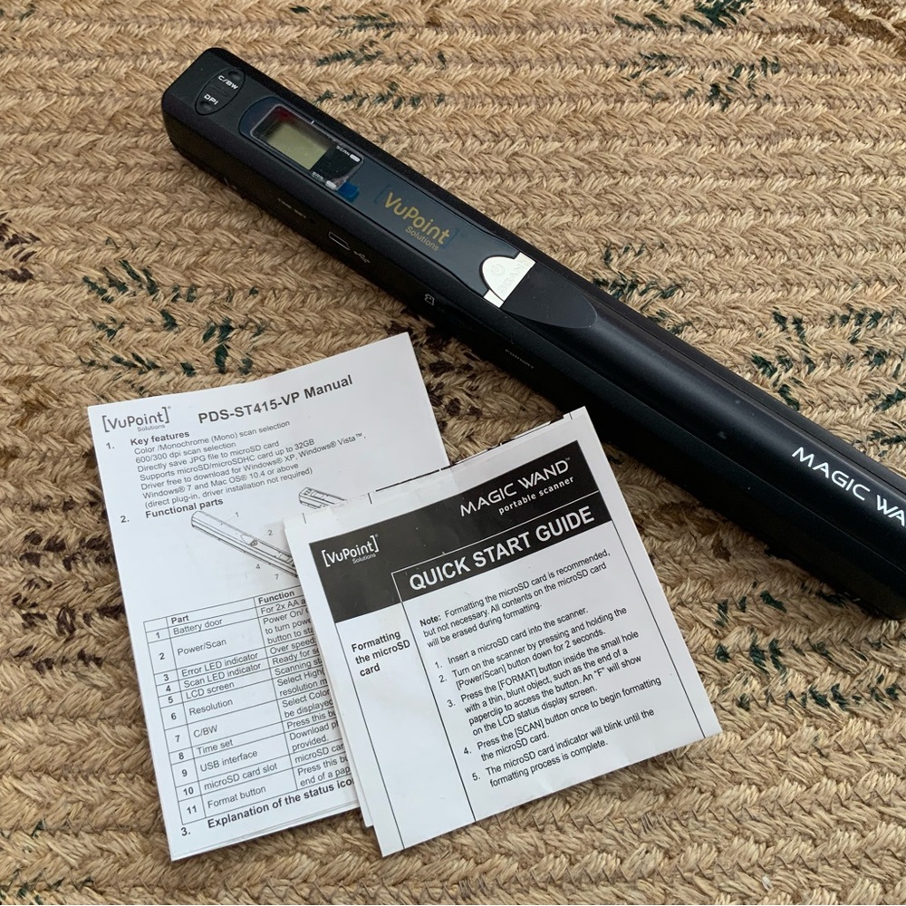 VuPoint Magic Wand Portable Scanner